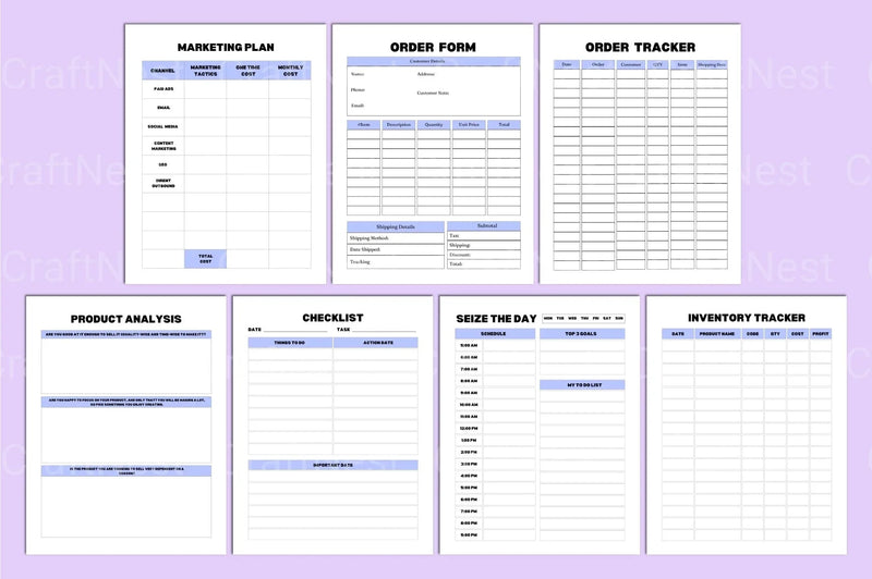 Craft Handmade Business Planner - CraftNest - Digital Crafting and Art