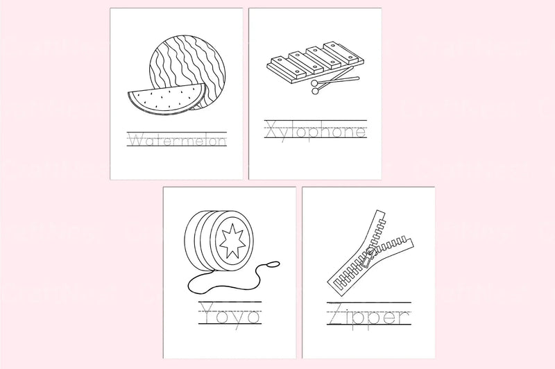 Alphabet Coloring Book for Kids - CraftNest - Digital Crafting and Art