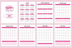 Yearly Monthly Planner Template - CraftNest - Digital Crafting and Art