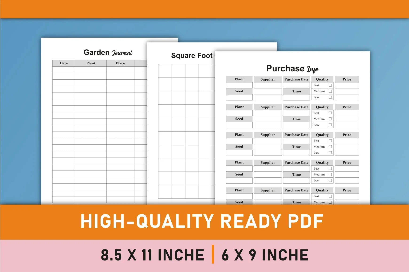 Garden Planner - 100 Planner - CraftNest - Digital Crafting and Art