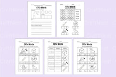 Kindergarten CVCE Workbook for Early Literacy Skills - CraftNest - Digital Crafting and Art