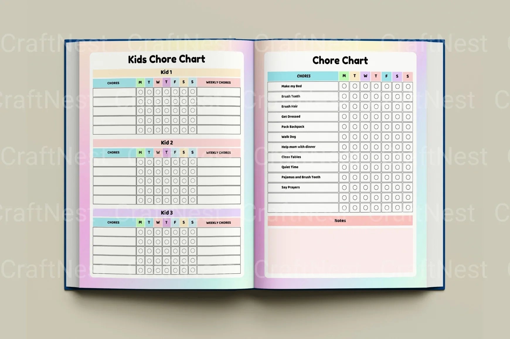 Chore Chart for Kids: Fun and Effective Organization Tool - CraftNest - Digital Crafting and Art