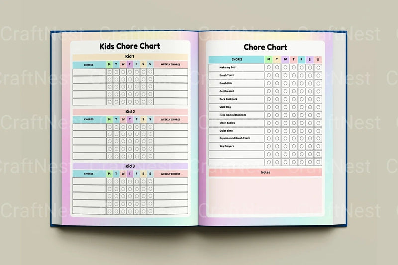Chore Chart for Kids: Fun and Effective Organization Tool - CraftNest - Digital Crafting and Art