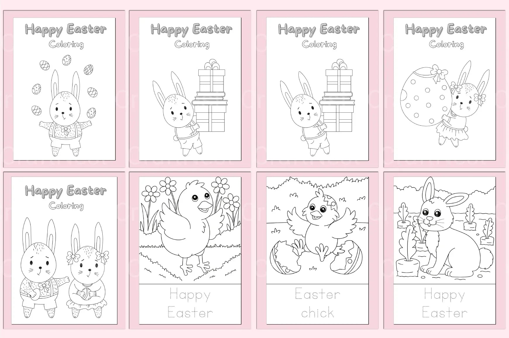 Easter Activity Coloring Book for Kids - CraftNest - Digital Crafting and Art