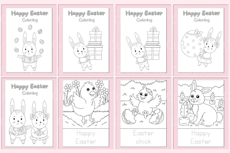 Easter Activity Coloring Book for Kids - CraftNest - Digital Crafting and Art