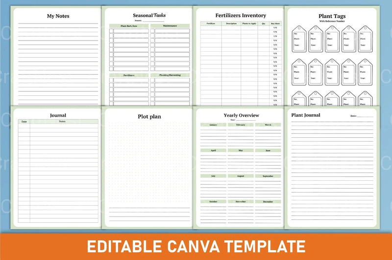 Home Plant Care Planner Template - CraftNest - Digital Crafting and Art