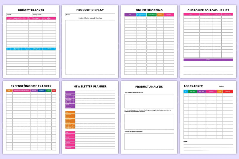 Business Management Organizer - CraftNest - Digital Crafting and Art