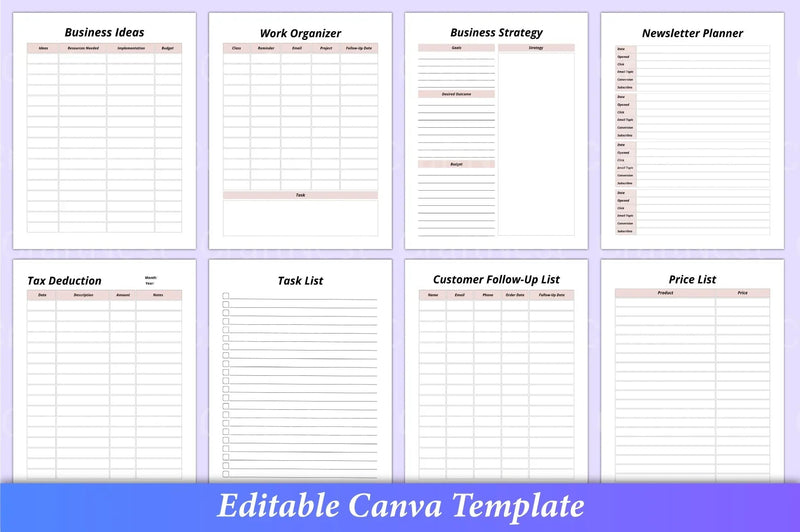 Girl Boss Planner Canva Template - CraftNest - Digital Crafting and Art