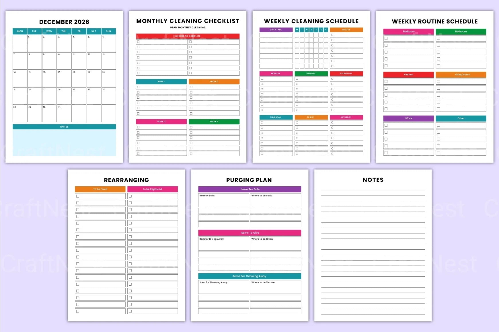 Decluttering and Cleaning Organizer - CraftNest - Digital Crafting and Art