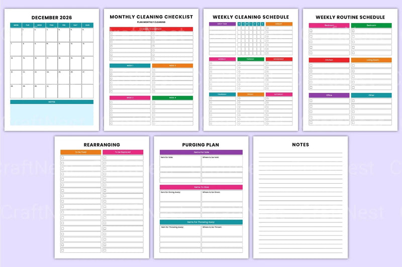 Decluttering and Cleaning Organizer - CraftNest - Digital Crafting and Art