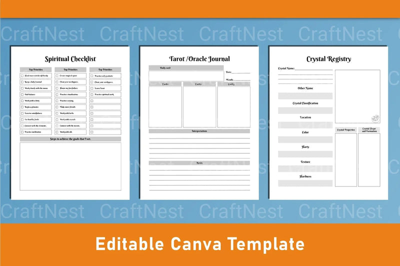 Witchy Planner Canva Template - CraftNest - Digital Crafting and Art