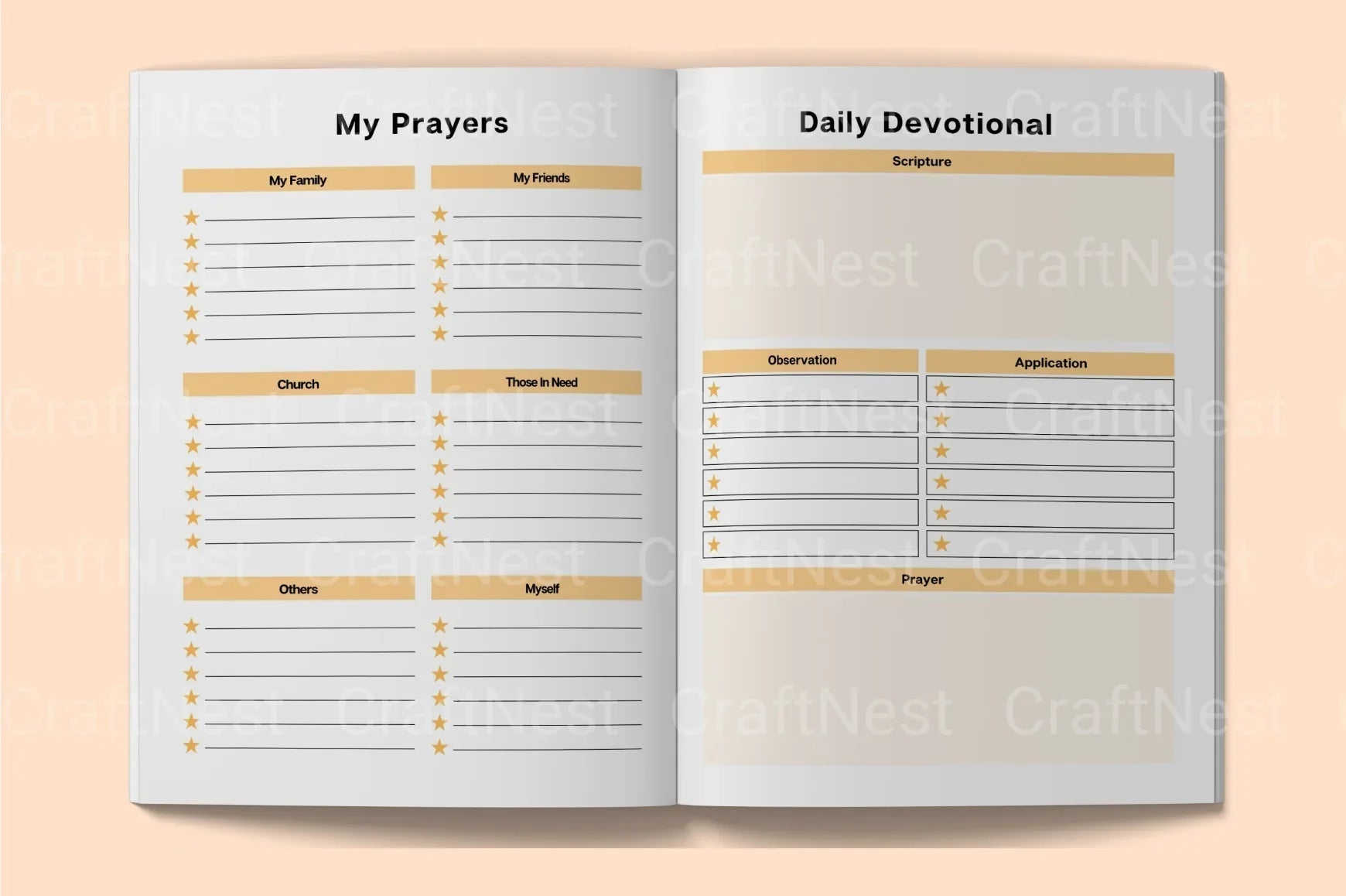 Devotional Planner for Spiritual Growth - CraftNest - Digital Crafting and Art