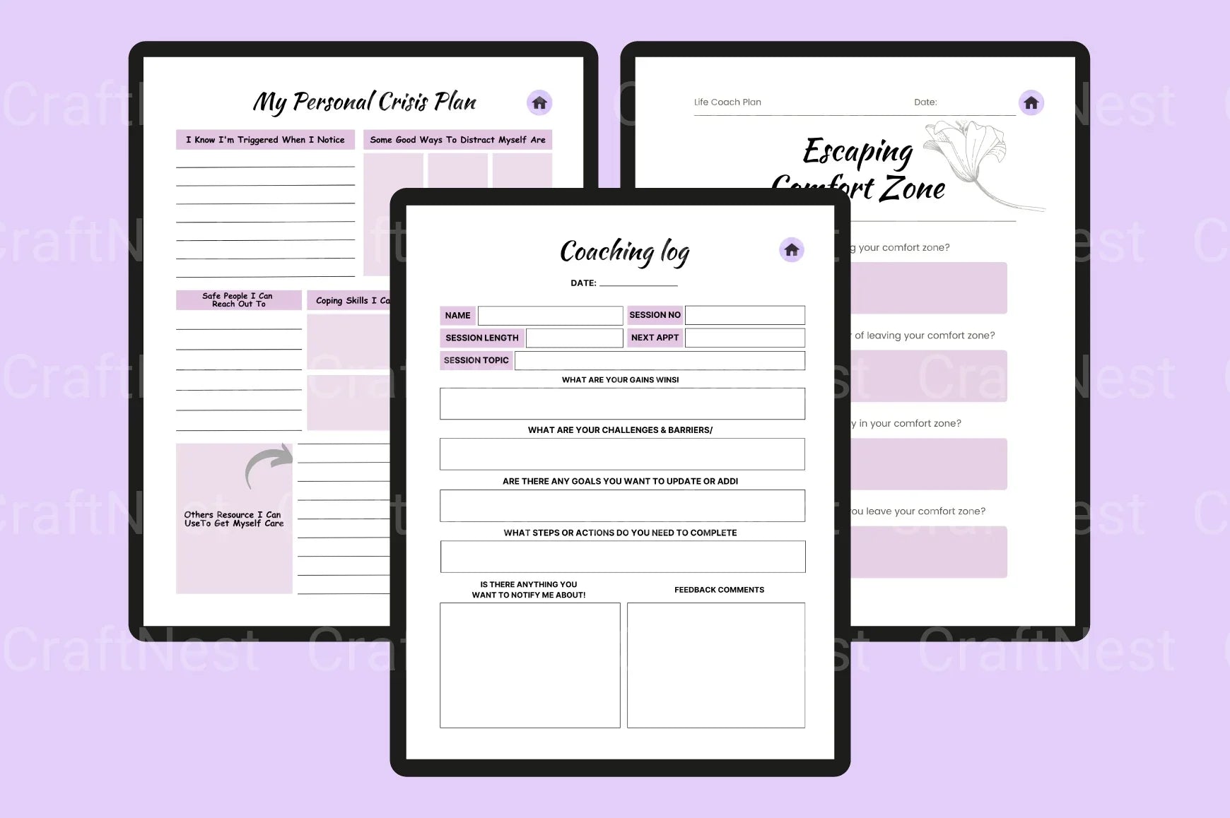 Life Coaching Planner for Personal Growth - CraftNest - Digital Crafting and Art