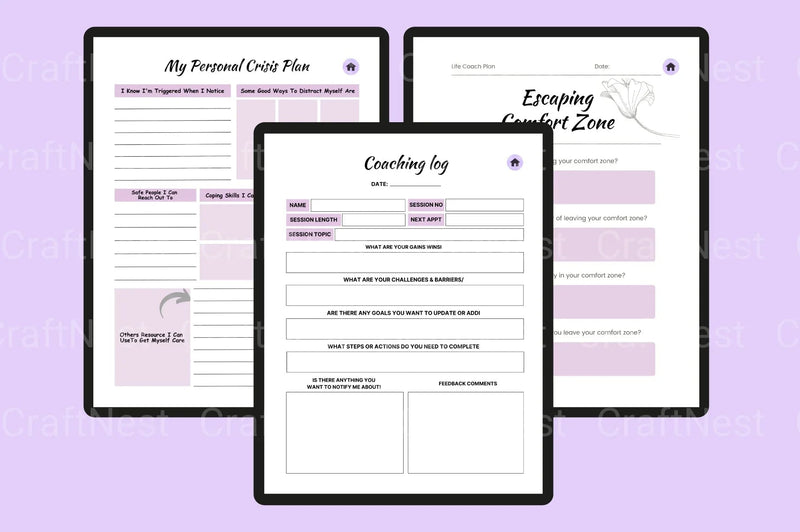 Life Coaching Planner for Personal Growth - CraftNest - Digital Crafting and Art