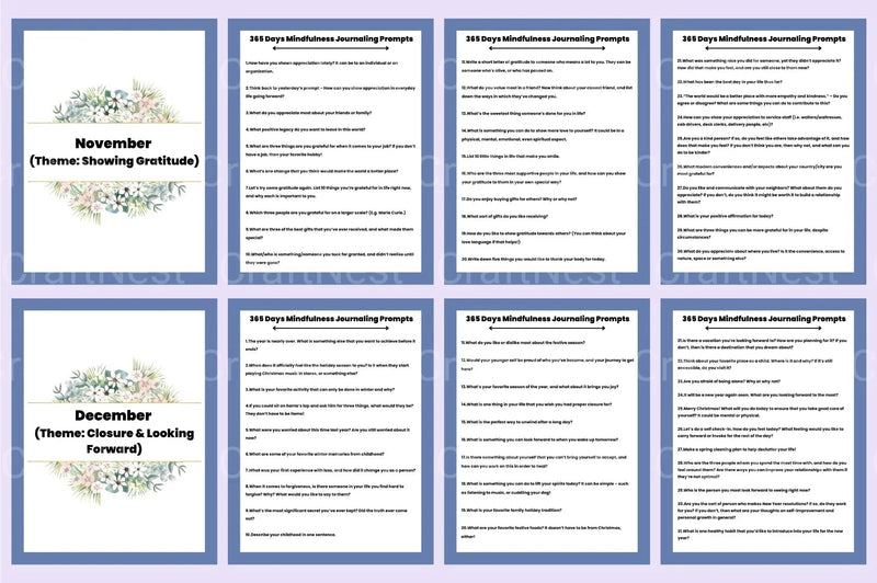 Mindfulness Journaling Prompts for Daily Reflection - CraftNest - Digital Crafting and Art