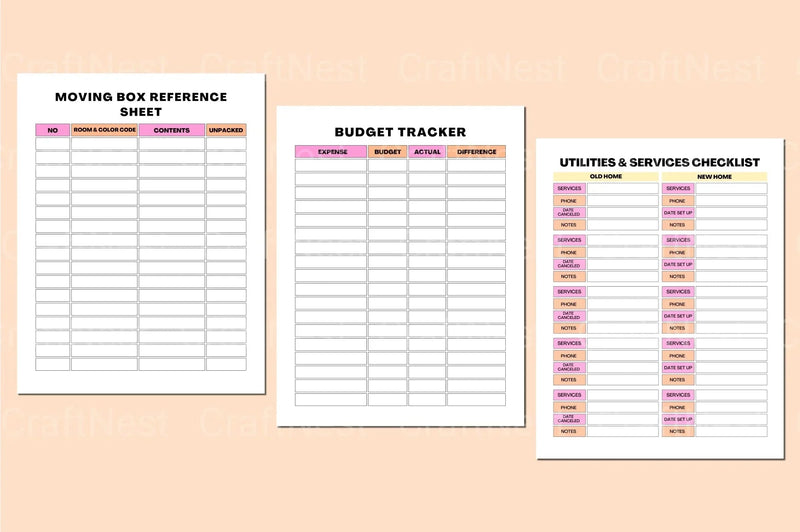 Moving Planner Guide - CraftNest - Digital Crafting and Art