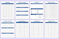 Mental Health Planner for Wellness and Self-Care - CraftNest - Digital Crafting and Art
