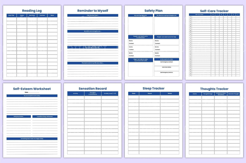 Mental Health Planner for Wellness and Self-Care - CraftNest - Digital Crafting and Art