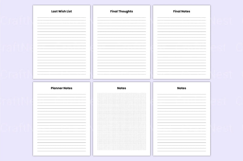 End of Life Planner Guide - CraftNest - Digital Crafting and Art