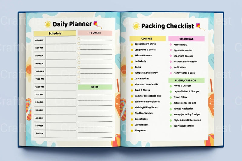 Summer Planner for Kids - CraftNest - Digital Crafting and Art