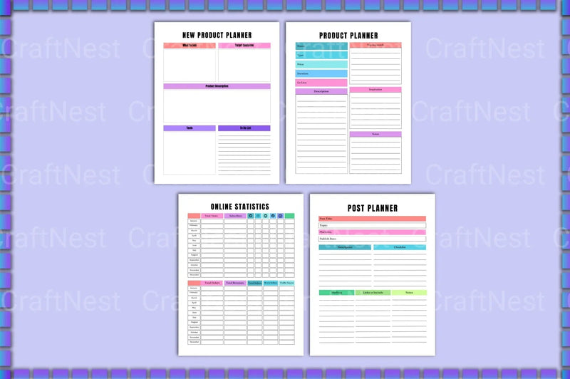 Online Business Planner - CraftNest - Digital Crafting and Art