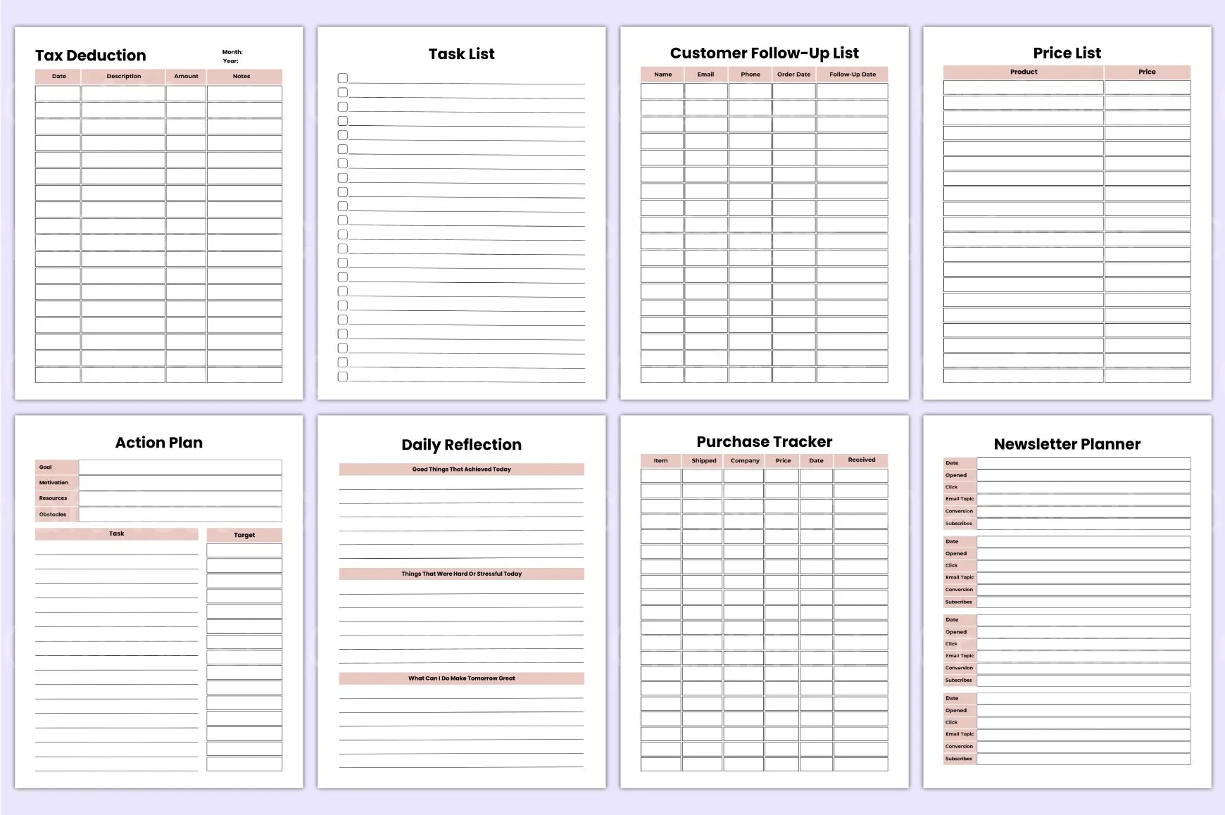 Side Hustle Planner for Entrepreneurs - CraftNest - Digital Crafting and Art
