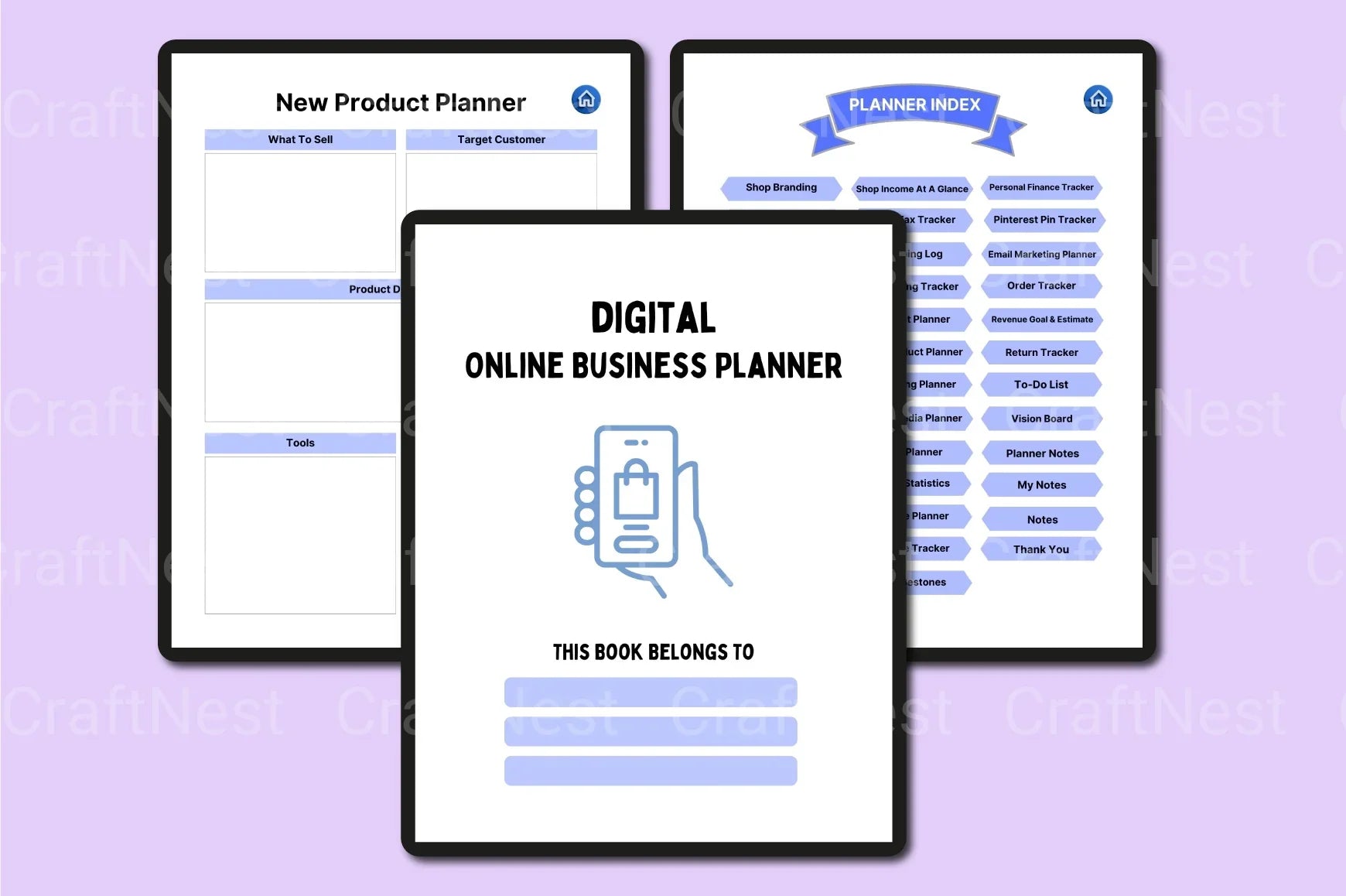 Online Business Planner - CraftNest - Digital Crafting and Art