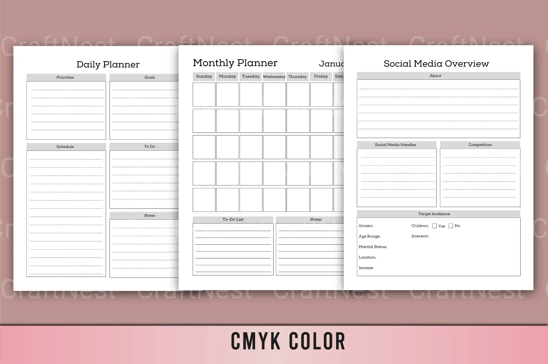Social Media Post Planner - CraftNest - Digital Crafting and Art