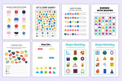 Kindergarten Shapes Workbook for Early Learning - CraftNest - Digital Crafting and Art