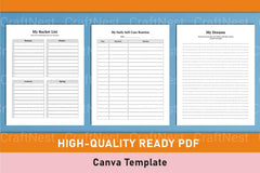 Self Care Wellness Planner Template on Canva - CraftNest - Digital Crafting and Art