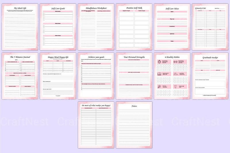 Self Love Wellness Guide - CraftNest - Digital Crafting and Art