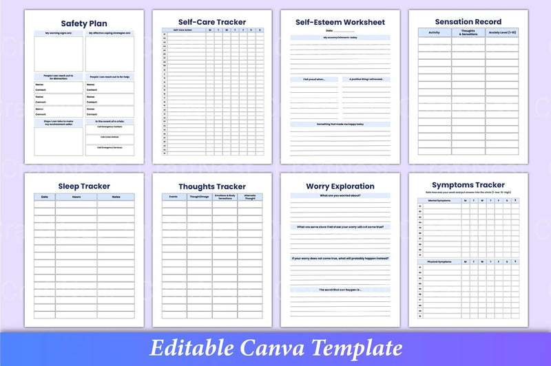 Mental Health Worksheets for Wellbeing - CraftNest - Digital Crafting and Art