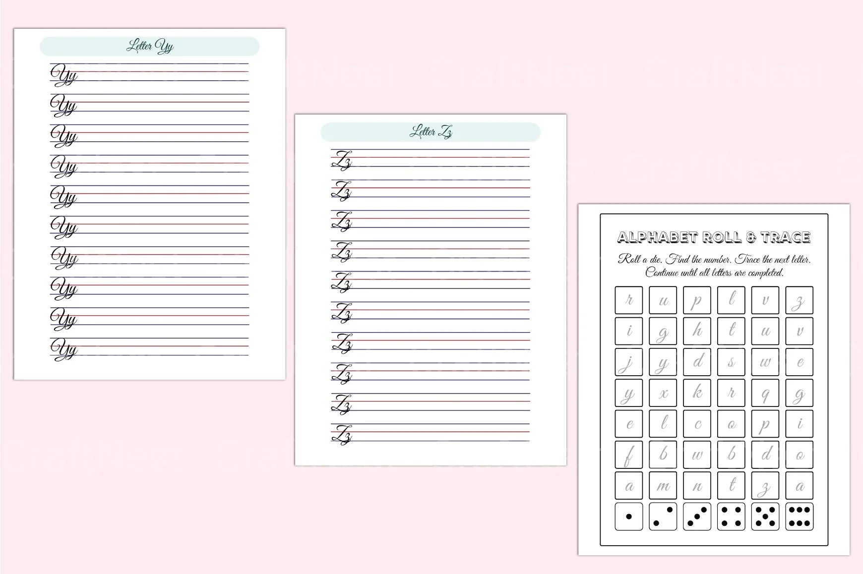Cursive Letter Workbook for Handwriting Practice - CraftNest - Digital Crafting and Art