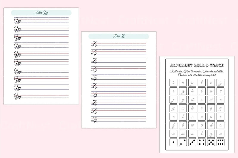Cursive Letter Workbook for Handwriting Practice - CraftNest - Digital Crafting and Art