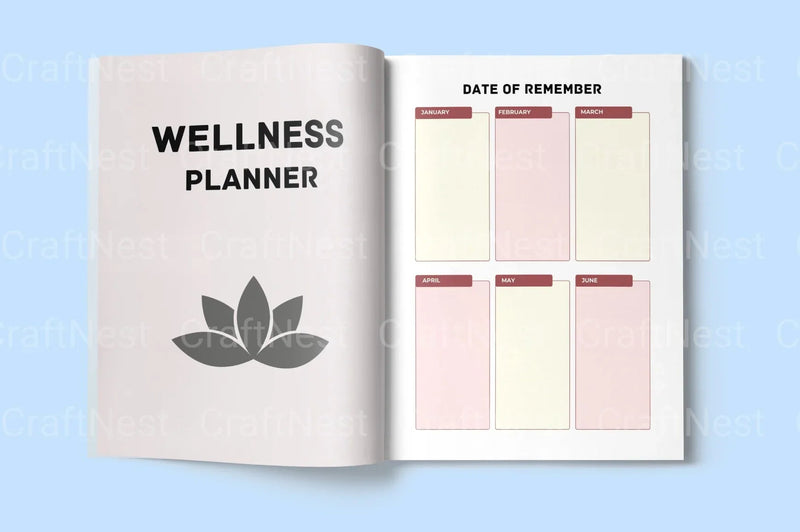 Wellness Planner Canva Interior Design - CraftNest - Digital Crafting and Art