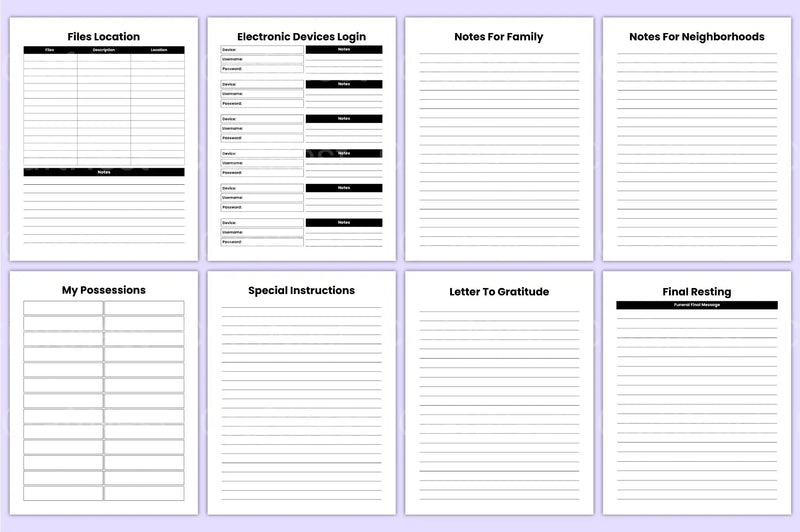 End of Life Planner Guide - CraftNest - Digital Crafting and Art
