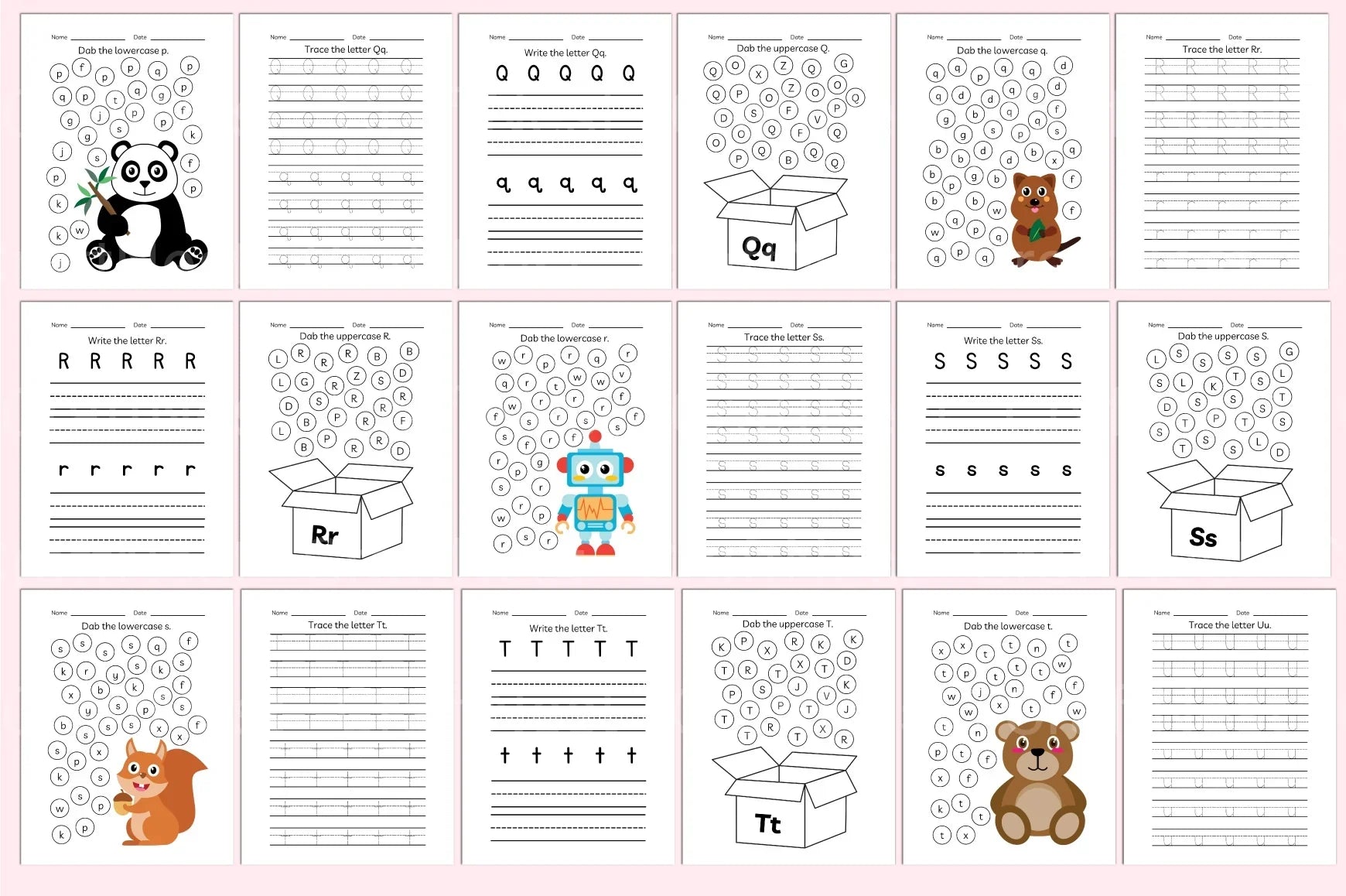 Preschool Alphabet Workbook for Early Learning - CraftNest - Digital Crafting and Art