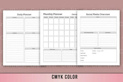 Social Media Planner Template - CraftNest - Digital Crafting and Art