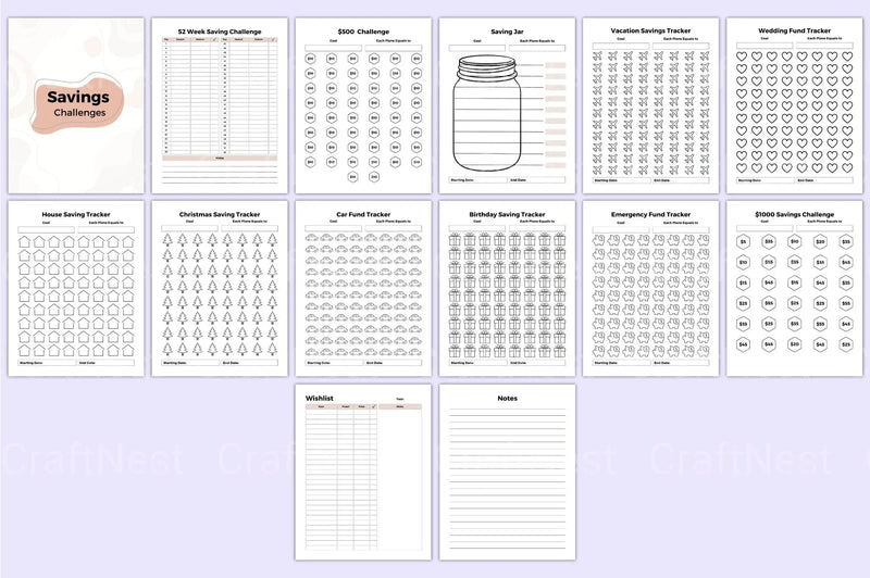 Mega Budget Sheets for Effective Financial Planning - CraftNest - Digital Crafting and Art