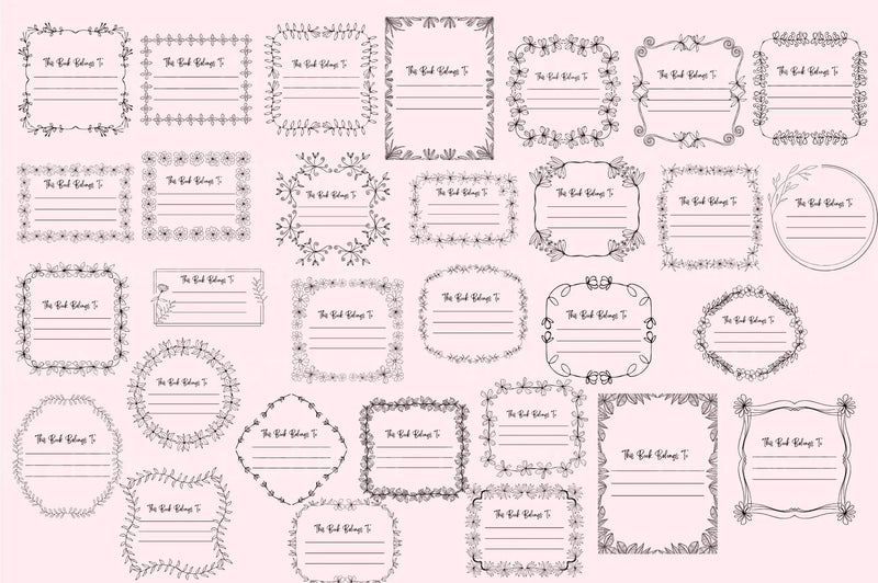 This Book Belongs To: Personalized Bookplate Design - CraftNest - Digital Crafting and Art