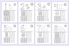 Kindergarten Numbers Workbook for Early Learning - CraftNest - Digital Crafting and Art