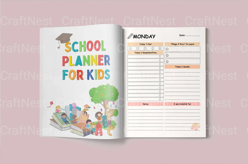 School Planner for Kids - CraftNest - Digital Crafting and Art