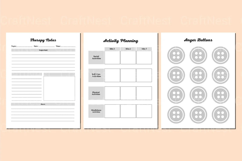 Health Self-Care Planner - CraftNest - Digital Crafting and Art