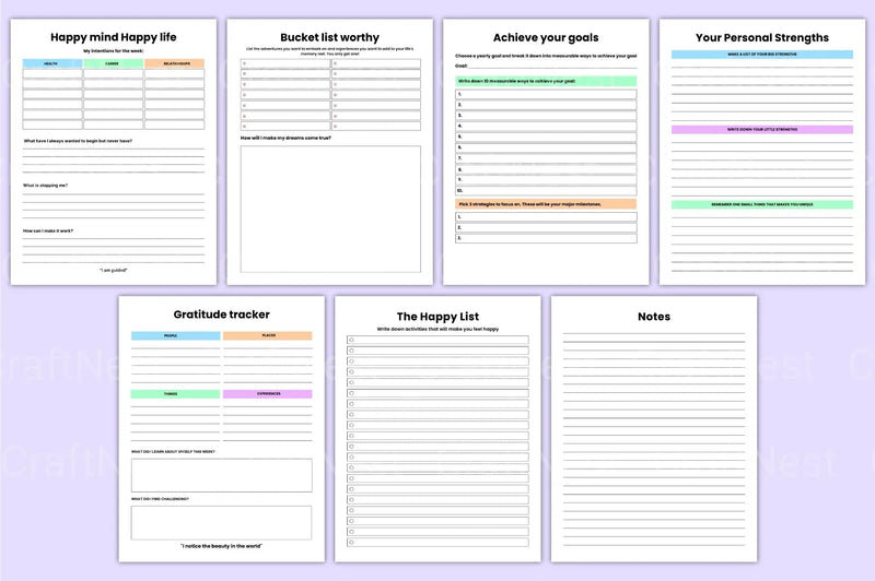 Wellness Lifestyle Organizer - CraftNest - Digital Crafting and Art