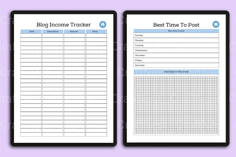Social Media Planner Template - CraftNest - Digital Crafting and Art
