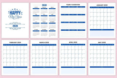 Yearly Monthly Planner Template - CraftNest - Digital Crafting and Art
