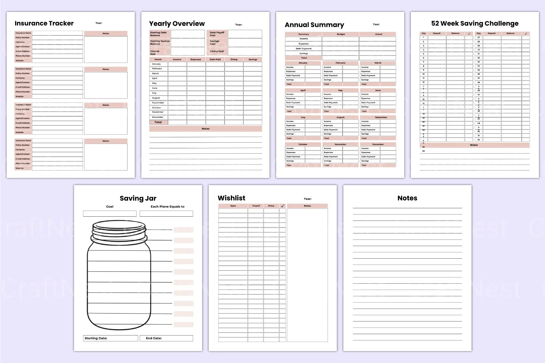 Side Hustle Planner for Entrepreneurs - CraftNest - Digital Crafting and Art