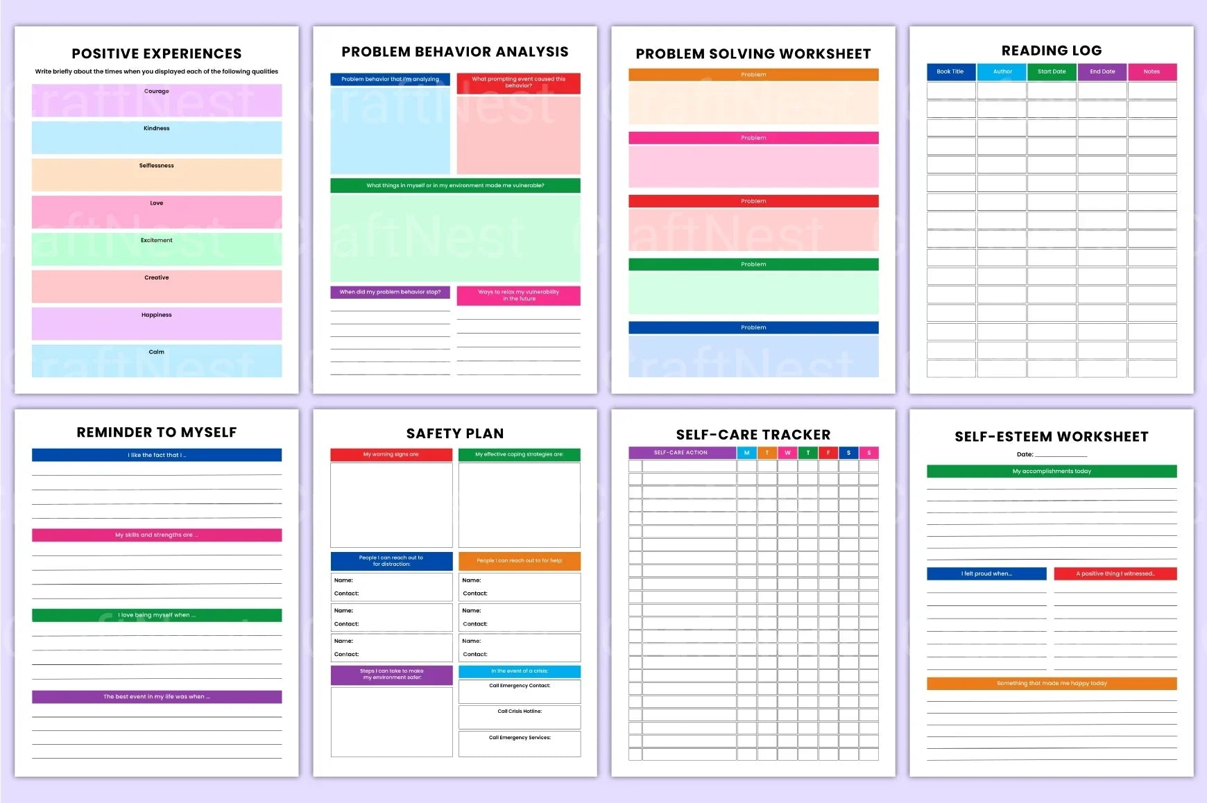 Mental Health Workbook for Personal Growth - CraftNest - Digital Crafting and Art