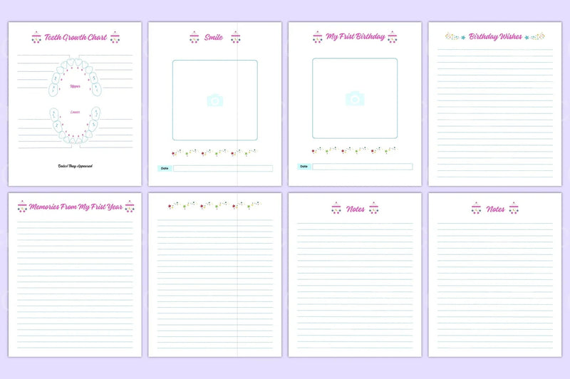Baby Memory Book: First Year Keepsake - CraftNest - Digital Crafting and Art