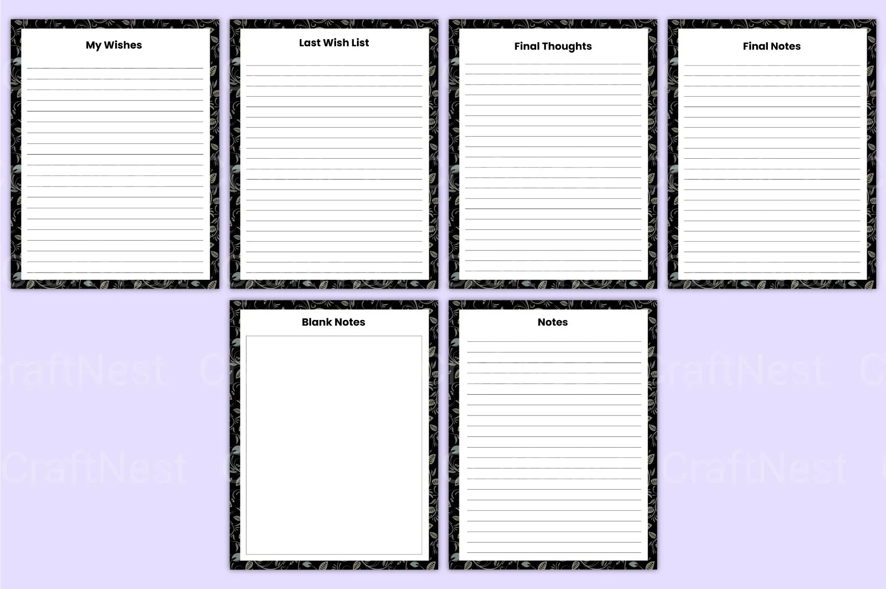 Final Wishes Legacy Organizer - CraftNest - Digital Crafting and Art